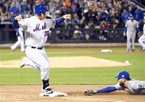 Heyman grounded out to shortstop. . Score of game 3 world series